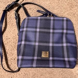 Dooney & Bourke Purple and Black Plaid Crossbody Bag